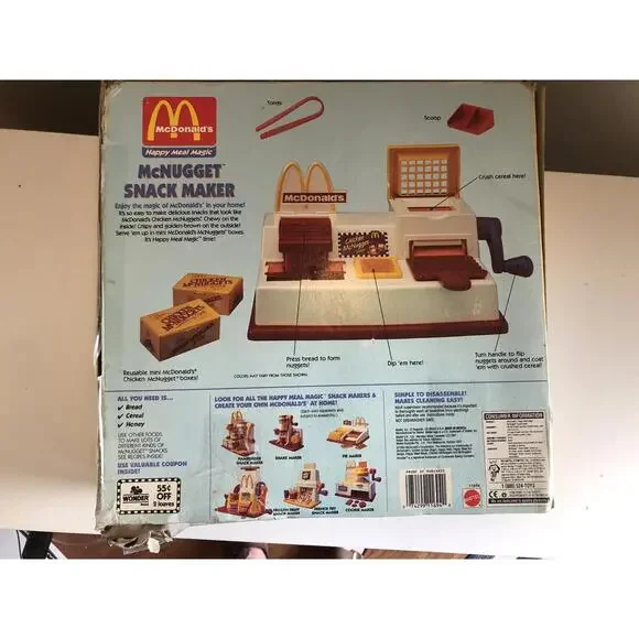 1993 Vintage McDonald's Mattel Lot; Fry, Pie, Nugget, Fountain, Hamburger. - Picture 10 of 15